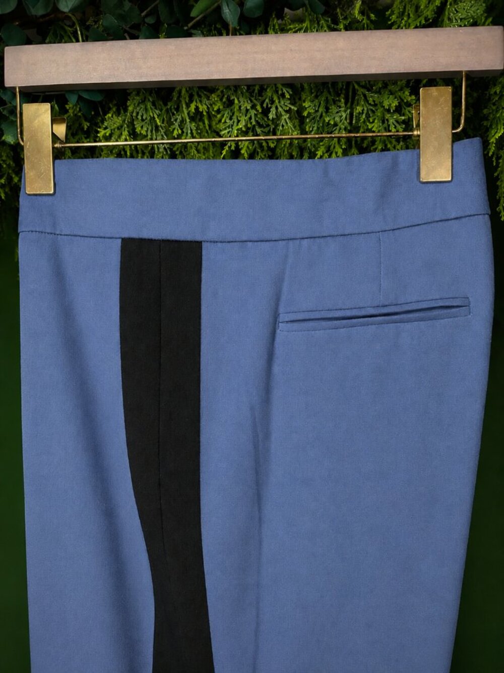 Nine West Blue Black Trim Pant Suit Set Women's Elegant Tailored Office Chic - Picture 4 of 16